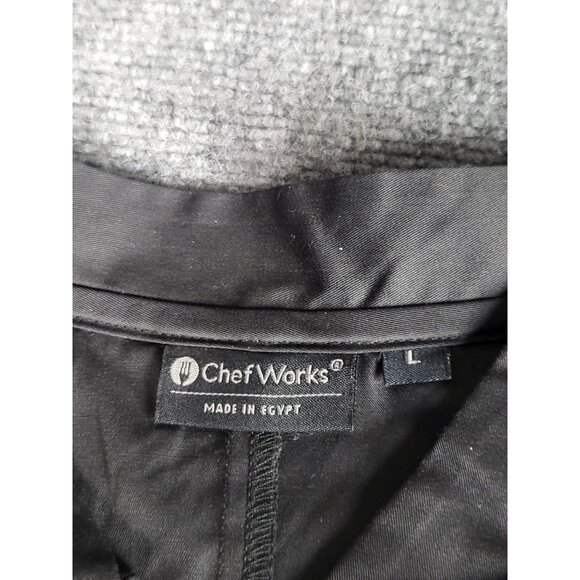 Fuzzy Taco Shop Work Shirt Men Sz L Button Up Chef Works Black Restaurant Cook - Picture 8 of 10